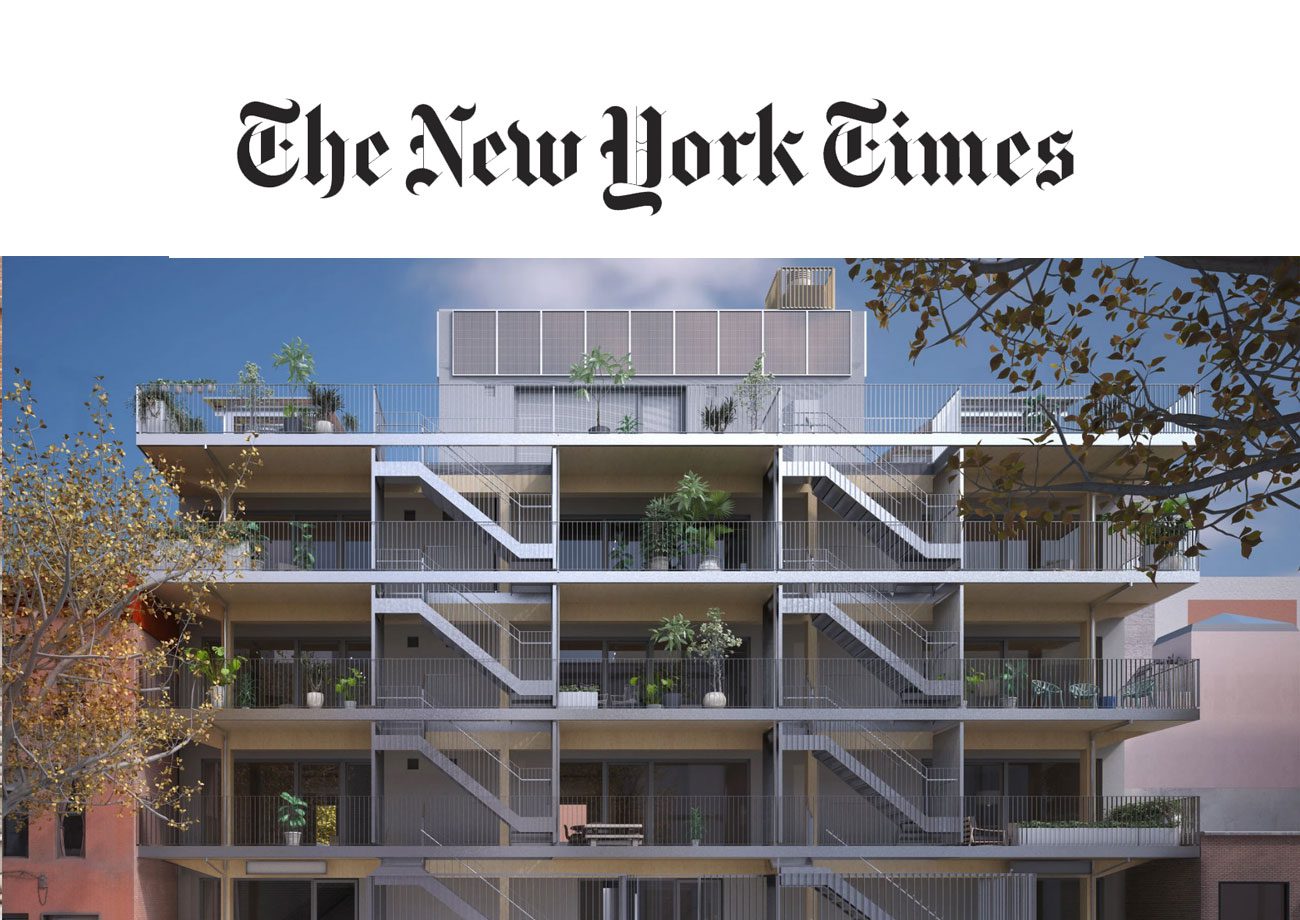 The new york times has an image of an apartment building.