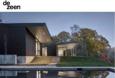 Residential design: De zeen's house in the woods with a pond combines stunning architectural features with the serenity of nature as it is tucked away in a peaceful wooded area, featuring a picturesque pond